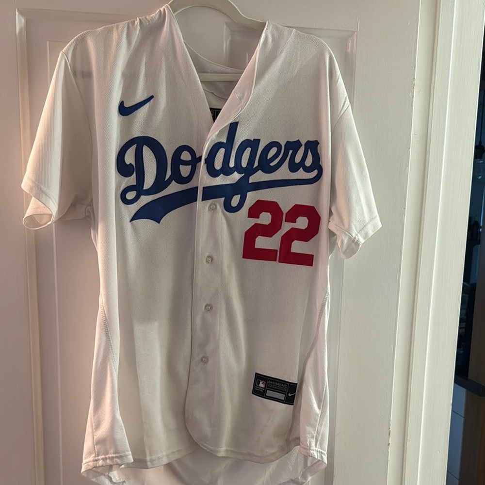 White Dodgers Baseball Jersey - Kershaw